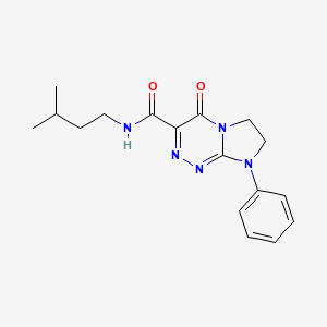 molecular formula C17H21N5O2 B2658959 N-isopentyl-4-oxo-8-phenyl-4,6,7,8-tetrahydroimidazo[2,1-c][1,2,4]triazine-3-carboxamide CAS No. 946381-79-9