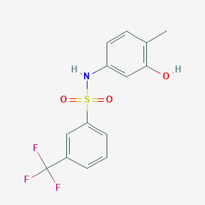 molecular formula C14H12F3NO3S B265896 N-(3-hydroxy-4-methylphenyl)-3-(trifluoromethyl)benzenesulfonamide 