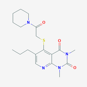 1,3-dimethyl-5-((2-oxo-2-(piperidin-1-yl)ethyl)thio)-6-propylpyrido[2,3-d]pyrimidine-2,4(1H,3H)-dione