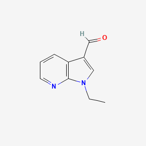 molecular formula C10H10N2O B2658964 1-ethyl-1H-pyrrolo[2,3-b]pyridine-3-carbaldehyde CAS No. 141650-50-2; 171919-36-1