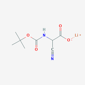 molecular formula C8H11LiN2O4 B2658969 锂；2-氰基-2-[(2-甲基丙烷-2-基)氧羰基氨基]乙酸酯 CAS No. 2031258-57-6