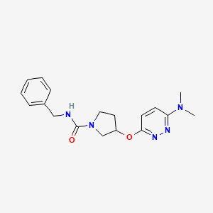 molecular formula C18H23N5O2 B2658979 N-苄基-3-((6-(二甲氨基)哒嗪-3-基)氧基)吡咯烷-1-甲酰胺 CAS No. 2034437-55-1