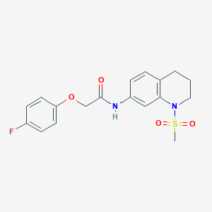molecular formula C18H19FN2O4S B2658996 2-(4-fluorophenoxy)-N-(1-methylsulfonyl-3,4-dihydro-2H-quinolin-7-yl)acetamide CAS No. 946224-78-8