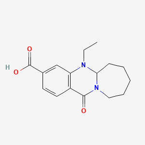 5-Ethyl-12-oxo-5a,6,7,8,9,10-hexahydroazepino[2,1-b]quinazoline-3-carboxylic acid