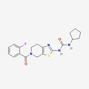 1-Cyclopentyl-3-(5-(2-fluorobenzoyl)-4,5,6,7-tetrahydrothiazolo[5,4-c]pyridin-2-yl)urea