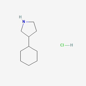 molecular formula C10H20ClN B2659012 3-Cyclohexylpyrrolidine hydrochloride CAS No. 1955506-54-3