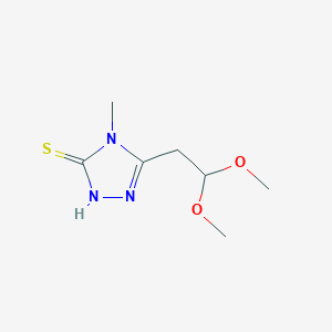 molecular formula C7H13N3O2S B2659015 5-(2,2-二甲氧基乙基)-4-甲基-4H-1,2,4-三唑-3-硫醇 CAS No. 240799-71-7