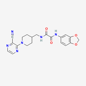 N1-(benzo[d][1,3]dioxol-5-yl)-N2-((1-(3-cyanopyrazin-2-yl)piperidin-4-yl)methyl)oxalamide