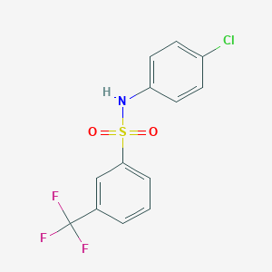 molecular formula C13H9ClF3NO2S B265903 N-(4-chlorophenyl)-3-(trifluoromethyl)benzenesulfonamide 