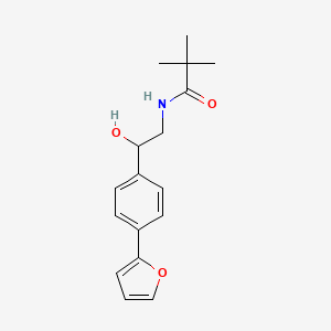 molecular formula C17H21NO3 B2659035 N-{2-[4-(furan-2-yl)phenyl]-2-hydroxyethyl}-2,2-dimethylpropanamide CAS No. 2097902-21-9