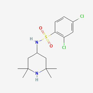 molecular formula C15H22Cl2N2O2S B2659055 2,4-dichloro-N-(2,2,6,6-tetramethylpiperidin-4-yl)benzenesulfonamide CAS No. 321714-05-0