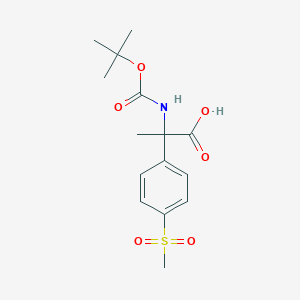 2-[(2-Methylpropan-2-yl)oxycarbonylamino]-2-(4-methylsulfonylphenyl)propanoic acid