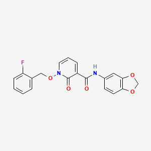 N-(1,3-benzodioxol-5-yl)-1-[(2-fluorophenyl)methoxy]-2-oxopyridine-3-carboxamide