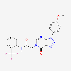 2-(3-(4-methoxyphenyl)-7-oxo-3H-[1,2,3]triazolo[4,5-d]pyrimidin-6(7H)-yl)-N-(2-(trifluoromethyl)phenyl)acetamide