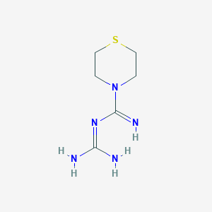 molecular formula C6H13N5S B2659067 1-[(Thiomorpholin-4-yl)carboximidoyl]guanidine CAS No. 503427-30-3