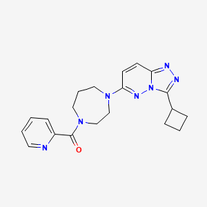 molecular formula C20H23N7O B2659069 [4-(3-Cyclobutyl-[1,2,4]triazolo[4,3-b]pyridazin-6-yl)-1,4-diazepan-1-yl]-pyridin-2-ylmethanone CAS No. 2380009-31-2