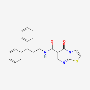 molecular formula C22H19N3O2S B2659072 N-(3,3-diphenylpropyl)-5-oxo-5H-thiazolo[3,2-a]pyrimidine-6-carboxamide CAS No. 851943-69-6