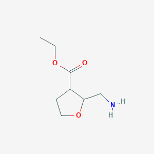 molecular formula C8H15NO3 B2659074 Ethyl 2-(aminomethyl)oxolane-3-carboxylate CAS No. 2248304-04-1