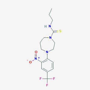 4-[2-nitro-4-(trifluoromethyl)phenyl]-N-propyl-1,4-diazepane-1-carbothioamide