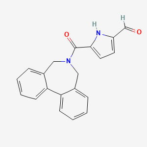 5-{9-azatricyclo[9.4.0.0^{2,7}]pentadeca-1(11),2(7),3,5,12,14-hexaene-9-carbonyl}-1H-pyrrole-2-carbaldehyde