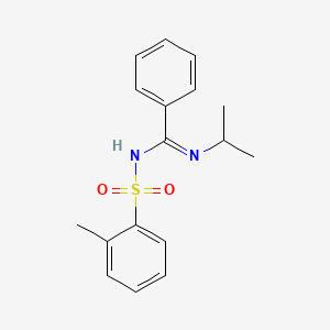 molecular formula C17H20N2O2S B2659085 (Z)-N-异丙基-N'-(邻甲苯磺酰基)苯并咪酰胺 CAS No. 838842-59-4