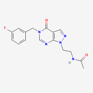 N-(2-(5-(3-fluorobenzyl)-4-oxo-4,5-dihydro-1H-pyrazolo[3,4-d]pyrimidin-1-yl)ethyl)acetamide