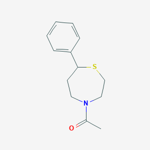 molecular formula C13H17NOS B2659090 1-(7-Phenyl-1,4-thiazepan-4-yl)ethanone CAS No. 1796961-33-5