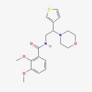 molecular formula C19H24N2O4S B2659095 2,3-二甲氧基-N-(2-吗啉-2-(噻吩-3-基)乙基)苯甲酰胺 CAS No. 954647-81-5