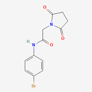 molecular formula C12H11BrN2O3 B2659097 N-(4-bromophenyl)-2-(2,5-dioxopyrrolidin-1-yl)acetamide CAS No. 476308-87-9
