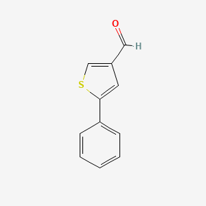 molecular formula C11H8OS B2659098 5-Phenylthiophene-3-carbaldehyde CAS No. 38115-12-7