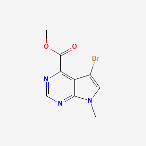 molecular formula C9H8BrN3O2 B2659103 Methyl 5-bromo-7-methyl-7H-pyrrolo[2,3-D]pyrimidine-4-carboxylate CAS No. 1823924-68-0
