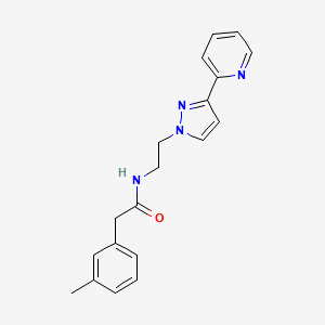 N-(2-(3-(pyridin-2-yl)-1H-pyrazol-1-yl)ethyl)-2-(m-tolyl)acetamide