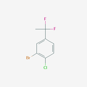 molecular formula C8H6BrClF2 B2659110 2-Bromo-1-chloro-4-(1,1-difluoroethyl)benzene CAS No. 1784994-79-1