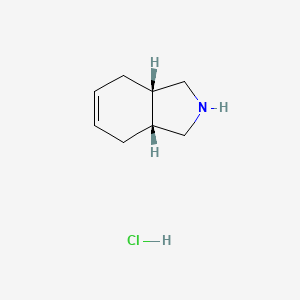 molecular formula C8H14ClN B2659113 rac-(3aR,7aS)-2,3,3a,4,7,7a-Hexahydro-1H-isoindole hydrochloride CAS No. 157060-08-7