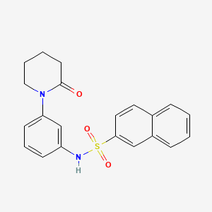 molecular formula C21H20N2O3S B2659116 N-[3-(2-氧代哌啶-1-基)苯基]萘-2-磺酰胺 CAS No. 941893-53-4
