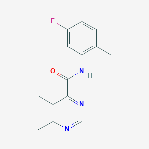 N-(5-fluoro-2-methylphenyl)-5,6-dimethylpyrimidine-4-carboxamide