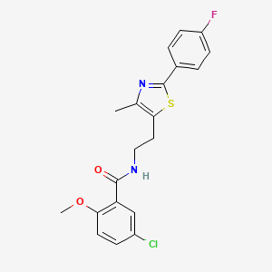 molecular formula C20H18ClFN2O2S B2659122 5-氯-N-{2-[2-(4-氟苯基)-4-甲基-1,3-噻唑-5-基]乙基}-2-甲氧基苯甲酰胺 CAS No. 894002-36-9