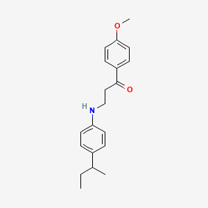 molecular formula C20H25NO2 B2659129 3-[4-(Sec-butyl)anilino]-1-(4-methoxyphenyl)-1-propanone CAS No. 883793-59-7