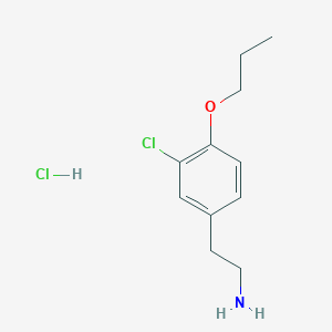 molecular formula C11H17Cl2NO B2659136 2-(3-Chloro-4-propoxy-phenyl)-ethylamine hydrochloride CAS No. 56121-90-5