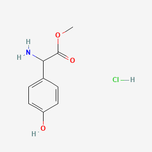 molecular formula C9H12ClNO3 B2659140 Methyl 2-amino-2-(4-hydroxyphenyl)acetate hydrochloride CAS No. 68697-60-9