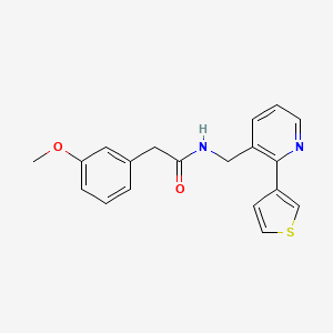 molecular formula C19H18N2O2S B2659142 2-(3-methoxyphenyl)-N-((2-(thiophen-3-yl)pyridin-3-yl)methyl)acetamide CAS No. 2034407-67-3