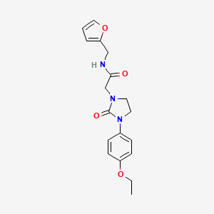 molecular formula C18H21N3O4 B2659157 2-(3-(4-ethoxyphenyl)-2-oxoimidazolidin-1-yl)-N-(furan-2-ylmethyl)acetamide CAS No. 1257549-90-8