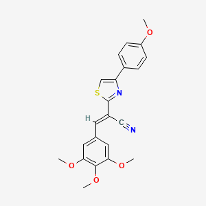 (E)-2-(4-(4-methoxyphenyl)thiazol-2-yl)-3-(3,4,5-trimethoxyphenyl)acrylonitrile