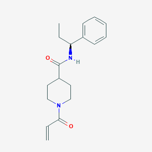 N-[(1S)-1-Phenylpropyl]-1-prop-2-enoylpiperidine-4-carboxamide