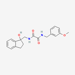 molecular formula C20H22N2O4 B2659179 N1-((1-hydroxy-2,3-dihydro-1H-inden-1-yl)methyl)-N2-(3-methoxybenzyl)oxalamide CAS No. 1396786-80-3