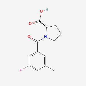 molecular formula C13H14FNO3 B2659182 (2S)-1-(3-氟-5-甲基苯甲酰)吡咯烷-2-羧酸 CAS No. 1608820-93-4