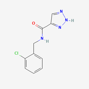 molecular formula C10H9ClN4O B2659183 N-(2-氯苄基)-1H-1,2,3-三唑-5-甲酰胺 CAS No. 1487693-81-1