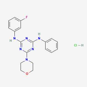 B2659184 N2-(3-fluorophenyl)-6-morpholino-N4-phenyl-1,3,5-triazine-2,4-diamine hydrochloride CAS No. 1179502-50-1