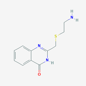 molecular formula C11H13N3OS B2659188 2-{[(2-氨基乙基)硫烷基]甲基}喹唑啉-4(3H)-酮 CAS No. 890647-60-6