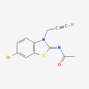 molecular formula C12H9BrN2OS B2659191 (Z)-N-(6-溴-3-(丙-2-炔-1-基)苯并[d]噻唑-2(3H)-亚甲基)乙酰胺 CAS No. 865181-23-3